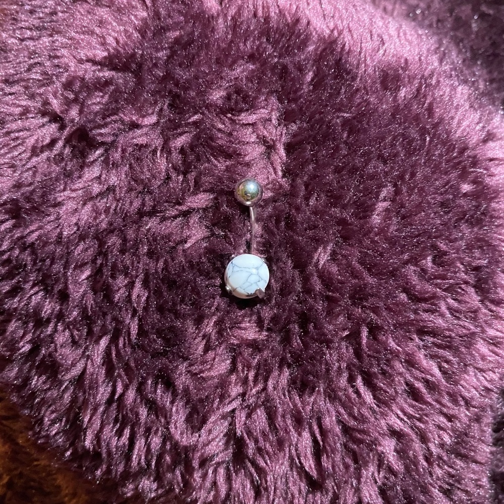 Marble belly ring
